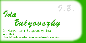 ida bulyovszky business card